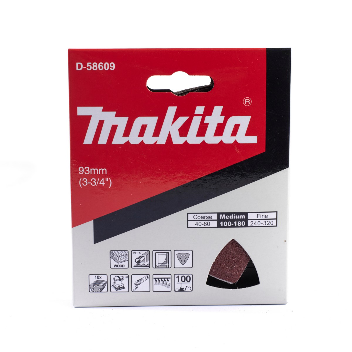 ดาว#100 10 ใบ/PA TM3000(แดง)กระดาษทรายไม้ 2 MAKITA รุ่น D-58609 รูปที่ 4