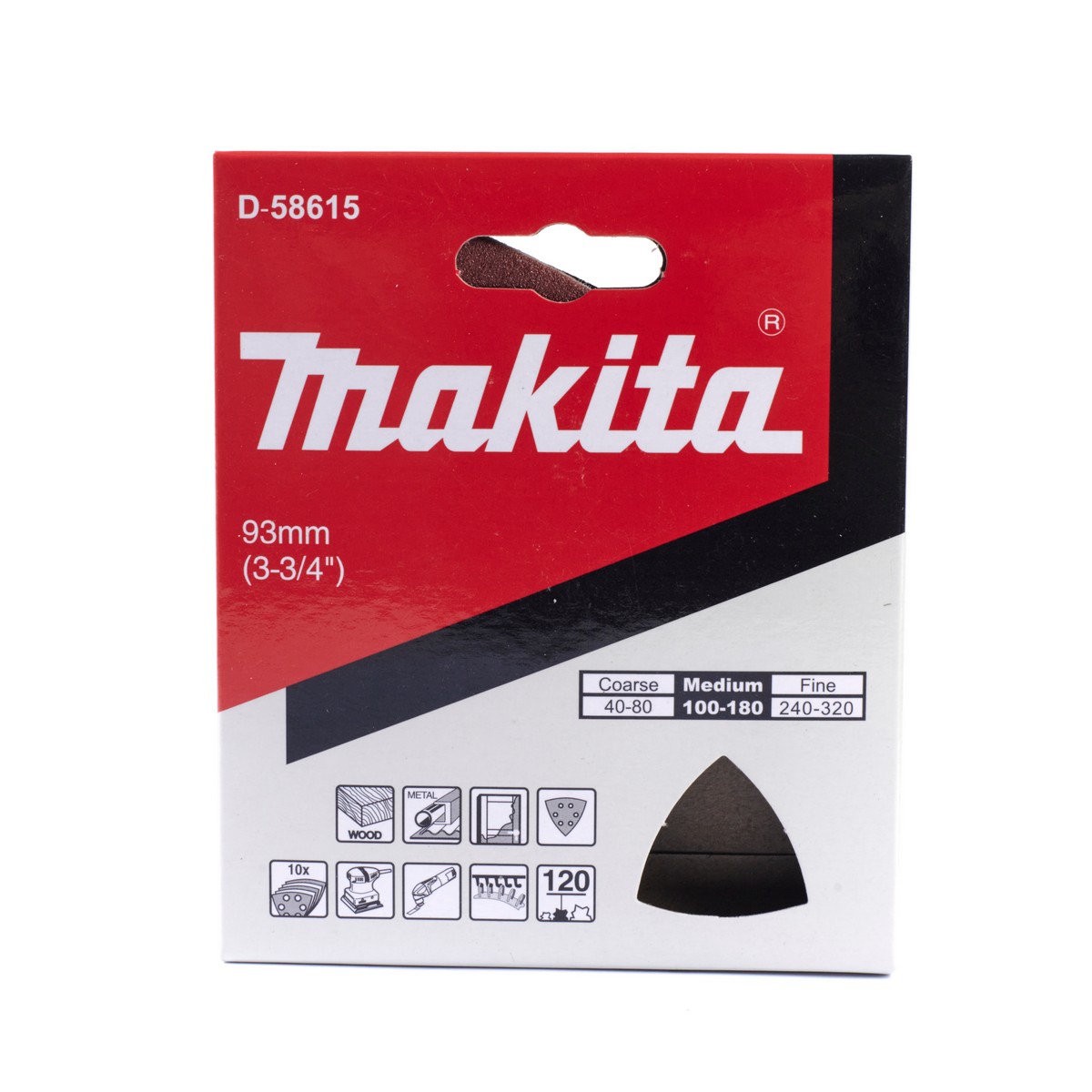ดาว#120 10 ใบ/PA TM3000(แดง)กระดาษทรายไม้ 2 MAKITA รุ่น D-58615 รูปที่ 4