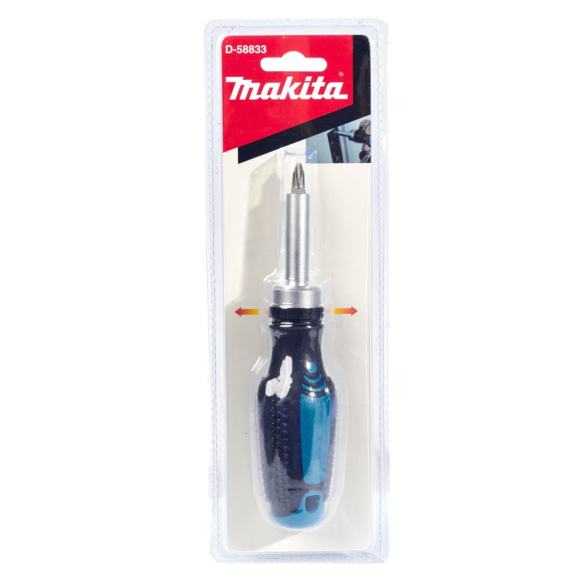 ไขควงด้ามฟรี ก๊อกแก๊ก +PH2 MAKITA รุ่น D-58833 ราคา ฿157.59