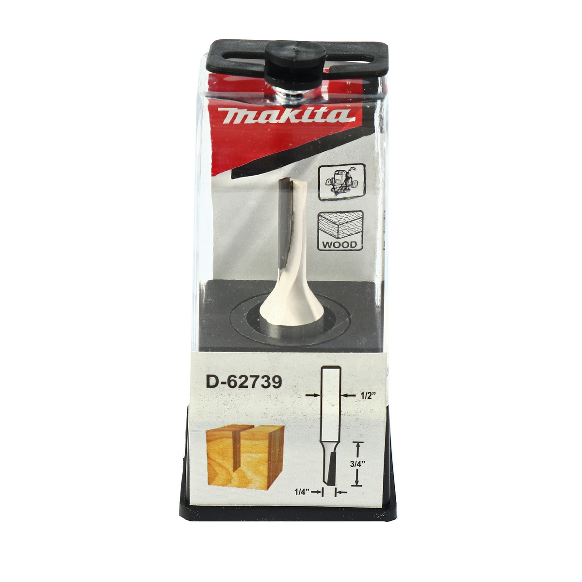 ดอกตรง(1 คม) 1/4" ยาว 63 MM ก้าน 1/2" MAKITA รุ่น D-62739 รูปที่ 2