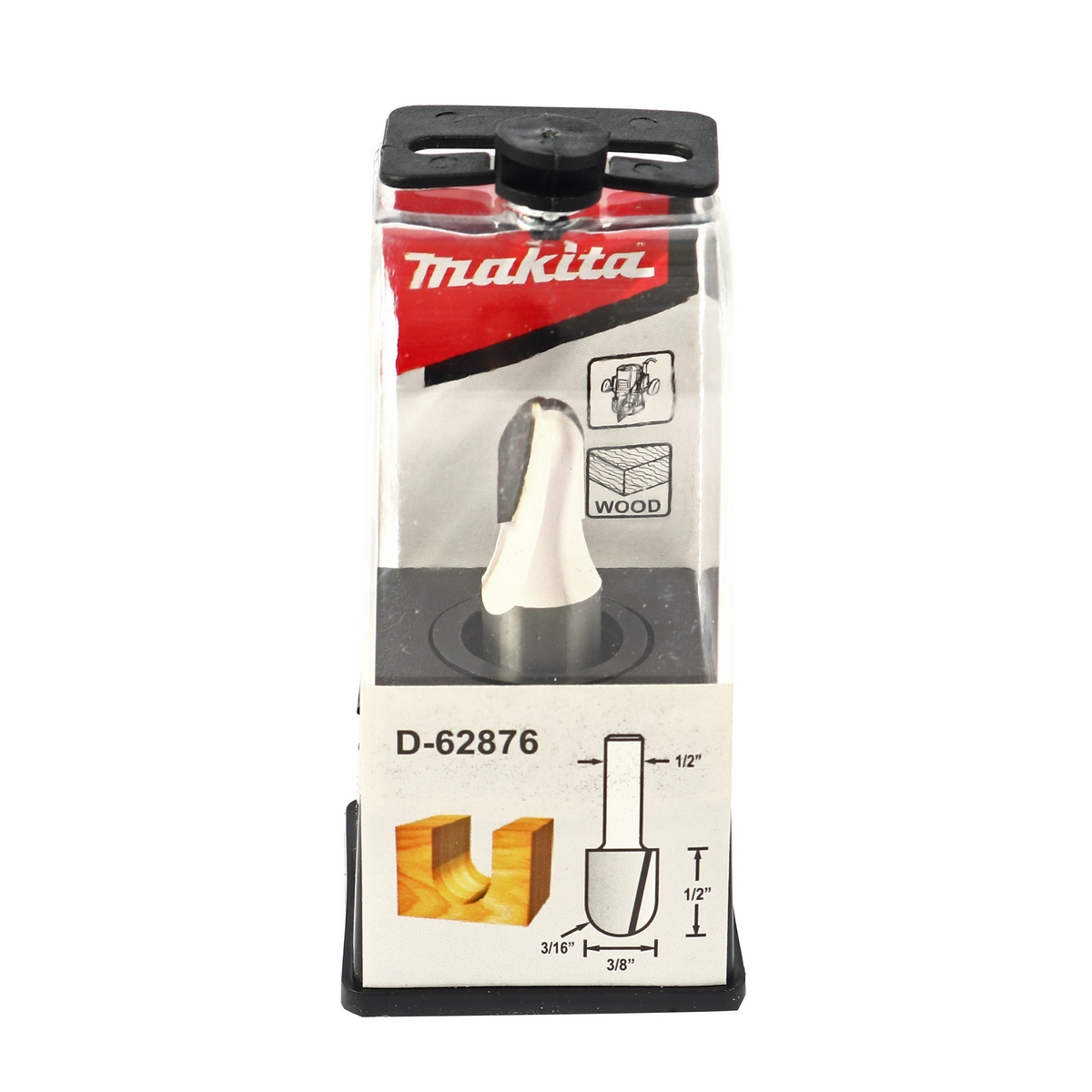 ดอกตัว U R3/16" ยาว 57 MM ก้าน 1/2" MAKITA รุ่น D-62876 รูปที่ 2