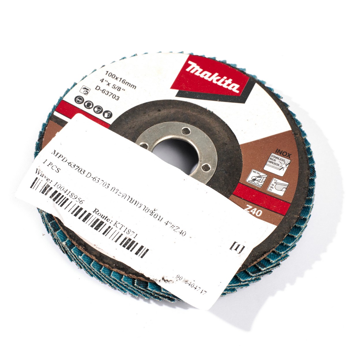 กระดาษทรายซ้อน 4"#Z40 ZINCRONIA MAKITA รุ่น D-63703 ราคา ฿36.05