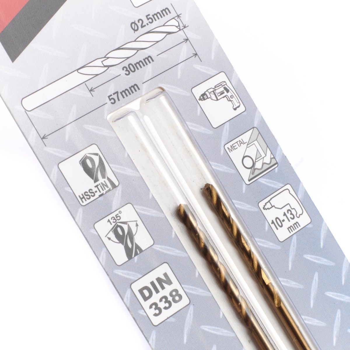 ดอก HSS-TIN สีทอง 2.5X57(2PCS/SET) MAKITA รุ่น D-64032 รูปที่ 4