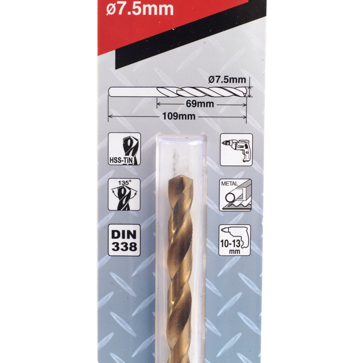 ดอกสว่าน HSS-TIN สีทอง 7.5X109MM MAKITA รุ่น D-64135 รูปที่ 2