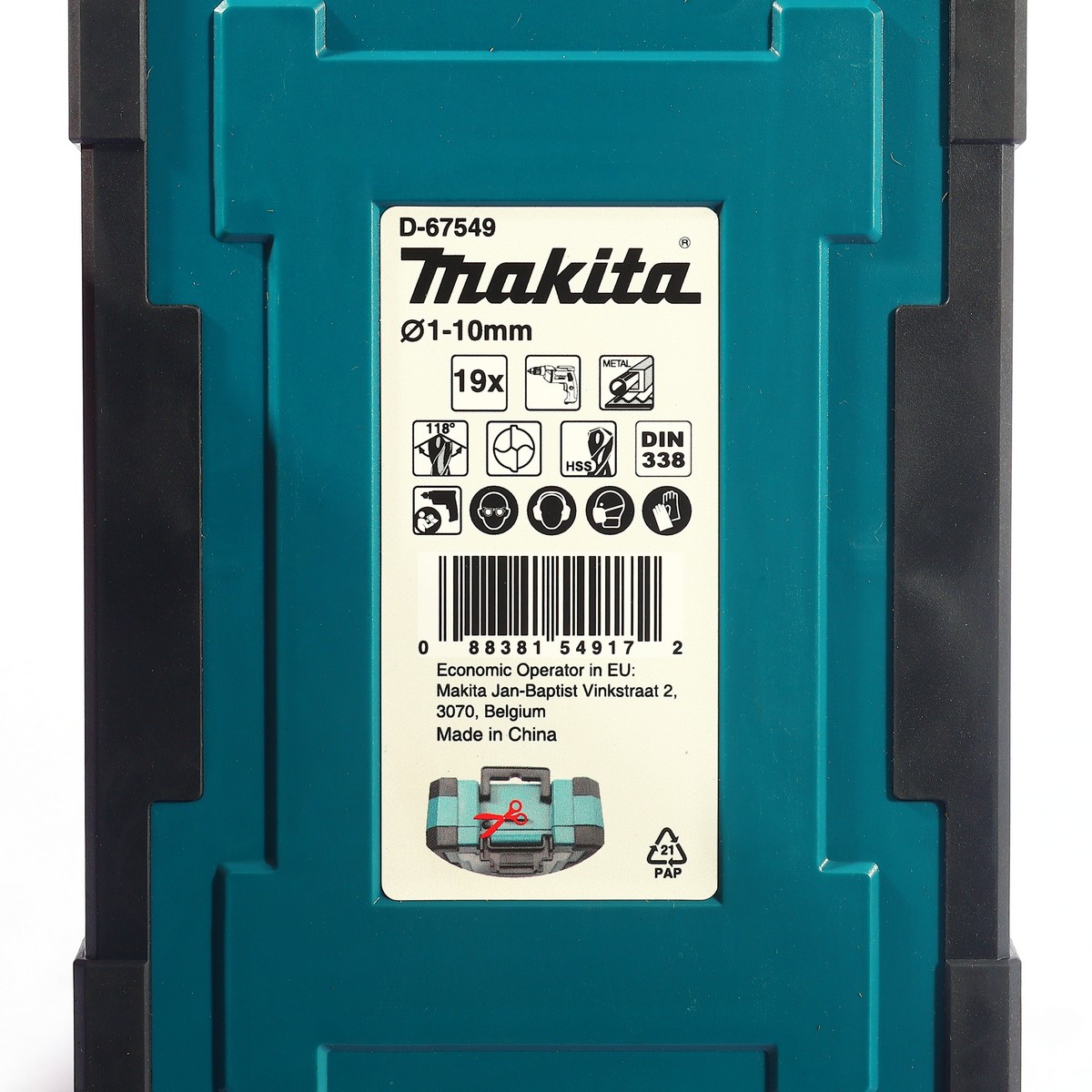 ชุดดอกสว่าน HSS METAL 19 ดอก/ชุด 1-10MM MAKITA รุ่น D-67549 รูปที่ 3