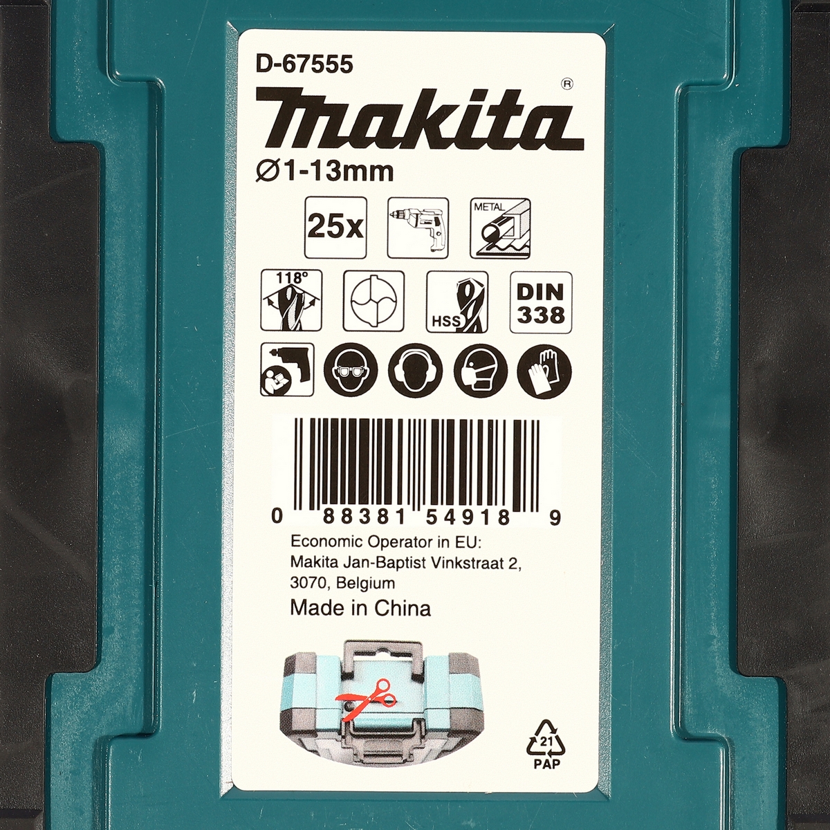 ชุดดอกสว่าน HSS METAL 25 ดอก/ชุด 1-13MM MAKITA รุ่น D-67555 รูปที่ 4