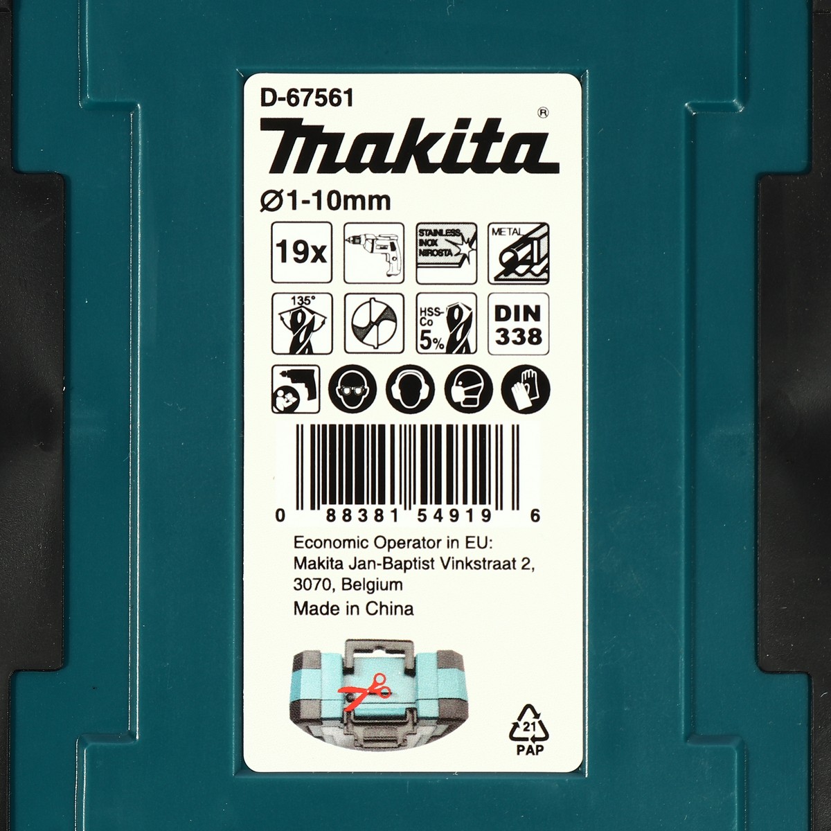 ชุดดอก HSS-COBALT 19 ชิ้น/ชุด MAKITA รุ่น D-67561 รูปที่ 4