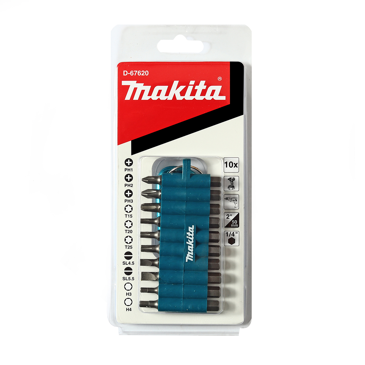ชุดดอกไขควง 10 ชิ้น/ชุด พวงกุญแจ MAKITA รุ่น D-67620 ราคา ฿196.73