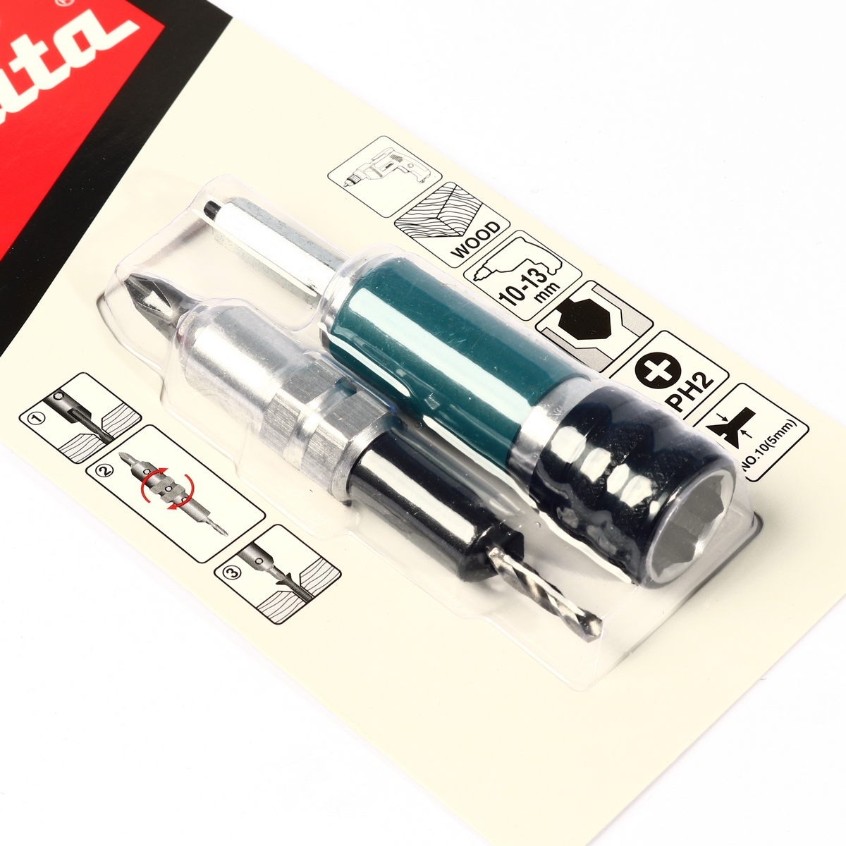 ดอกไขควง+COUNTERSI (2IN1) 10 MM MAKITA รุ่น D-73221 รูปที่ 2