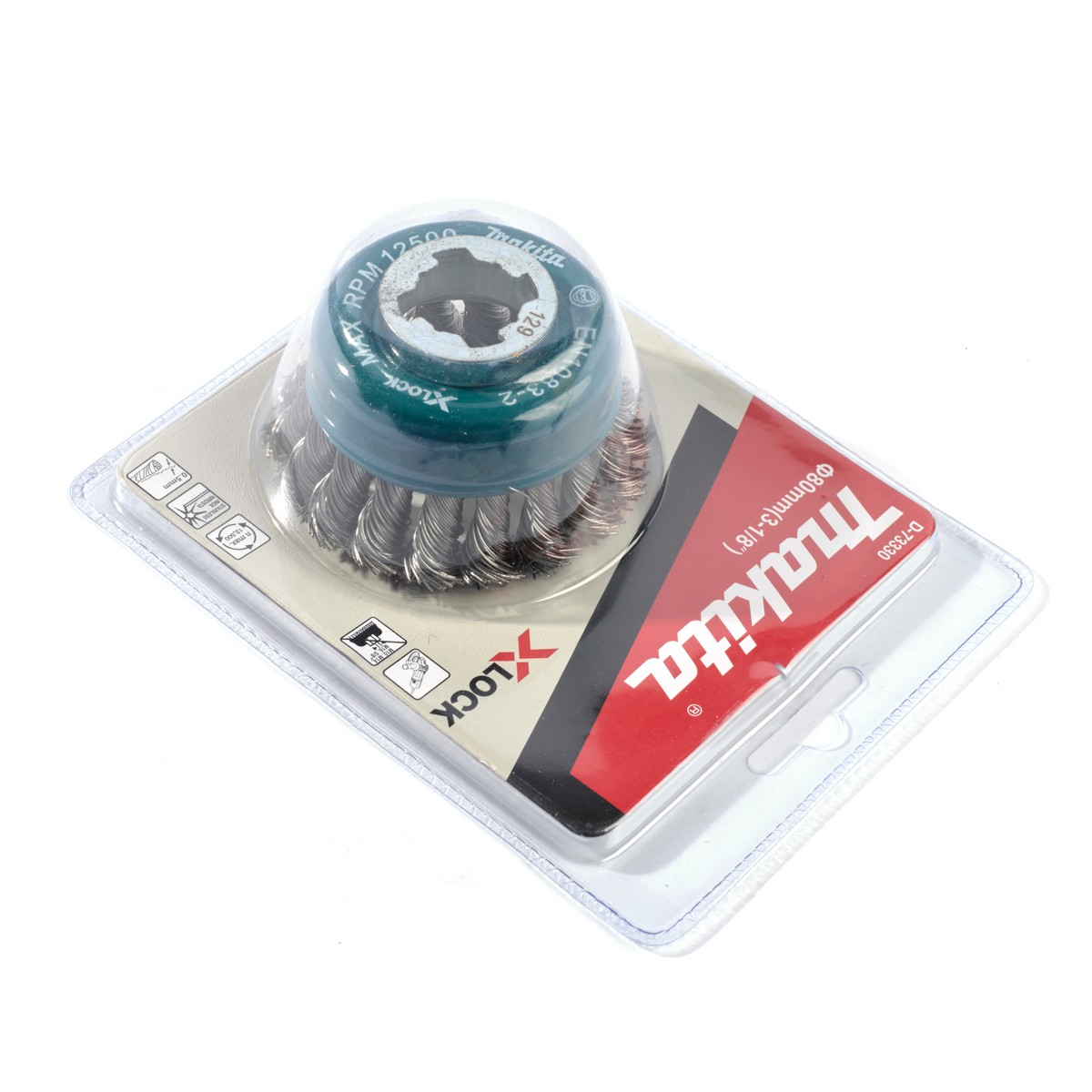 แปลงลวดถ้วยเกลียว SS 80MM X 0.5MM X-LOCK MAKITA รุ่น D-73330 รูปที่ 2