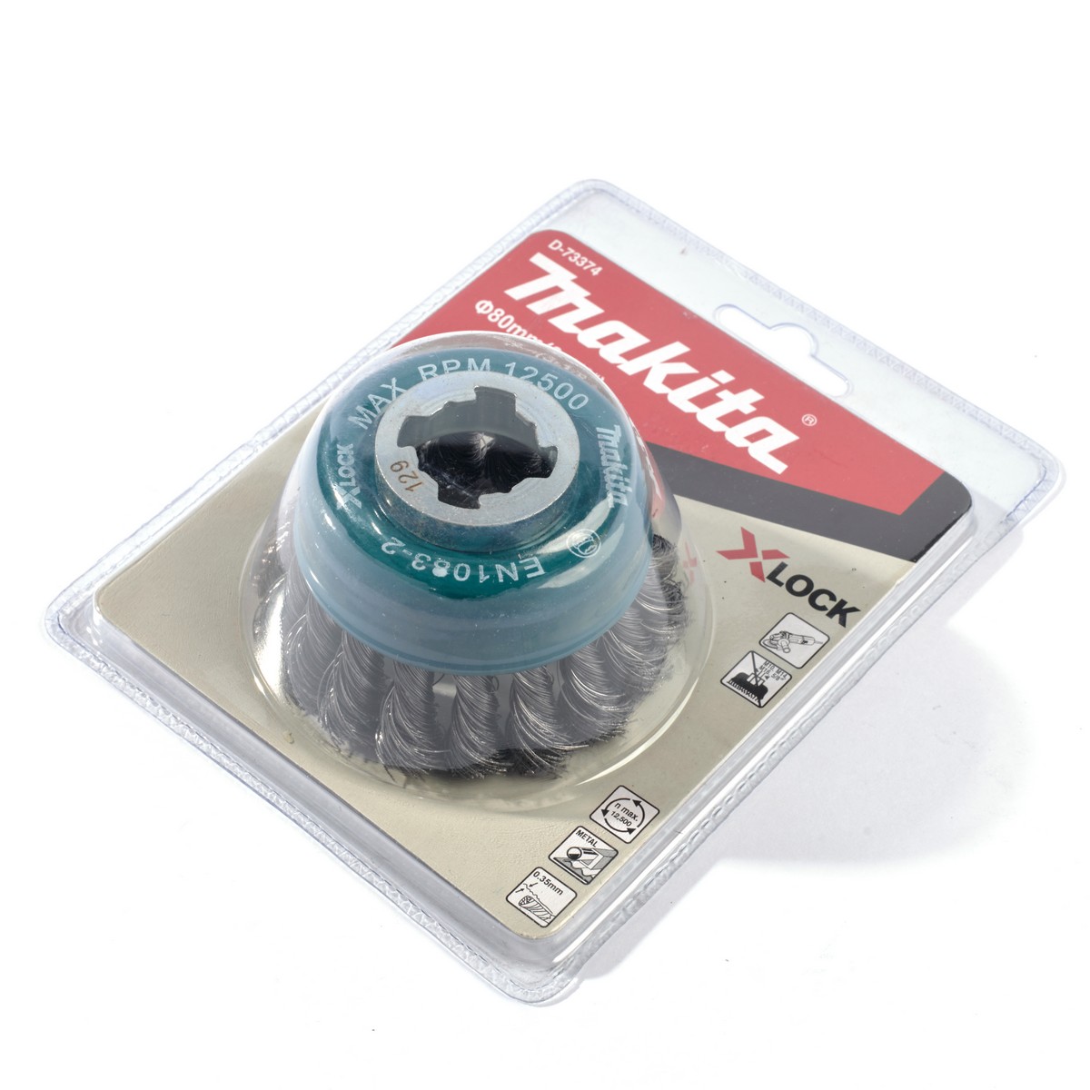 แปลงลวดถ้วยเกลียวเหล็ก 80MMX0.35MM X-LOCK MAKITA รุ่น D-73374 ราคา ฿283.25