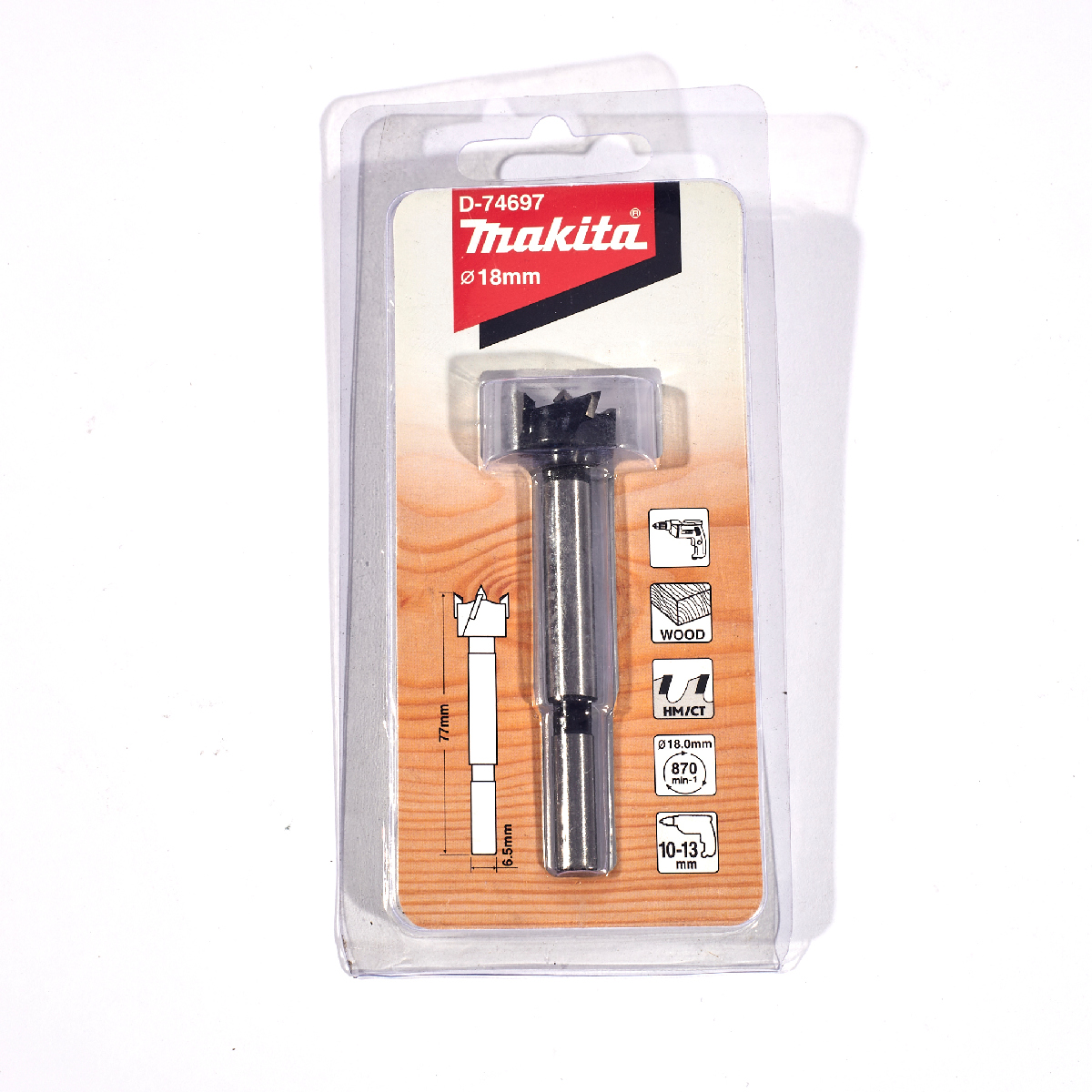 ดอกเจาะบานพับถ้วย 18 X 77 MM MAKITA รุ่น D-74697 รูปที่ 4