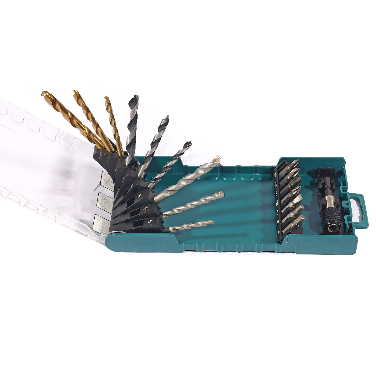 ชุดดอกเจาะเหล็ก+ปูน+ไม้+ดอกไขควง(17 PCS) MAKITA รุ่น D-77207 รูปที่ 3