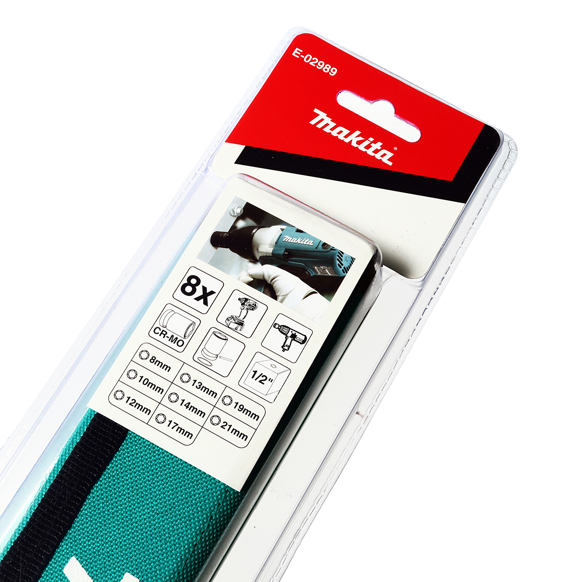 牧田 E-02989 套筒套装 1/2" 方头 (8 个/套) MAKITA 价格 ฿803.4
