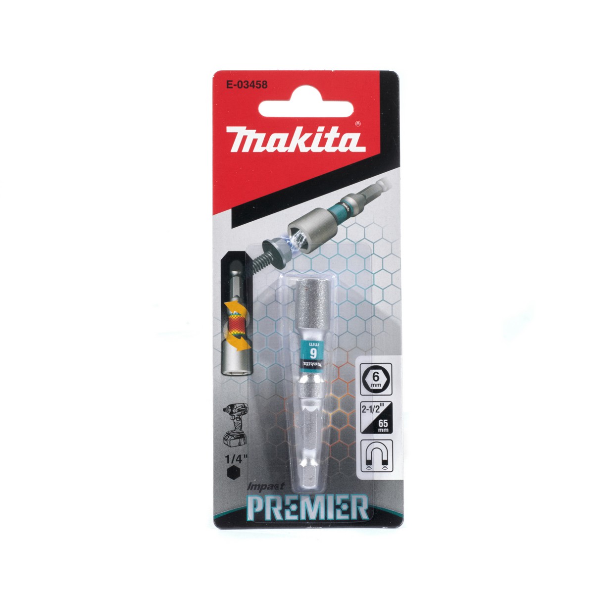 ดอกไขควงหัวลูกบล็อก 6X65MM PREMIER MAKITA รุ่น E-03458 ราคา ฿157.59