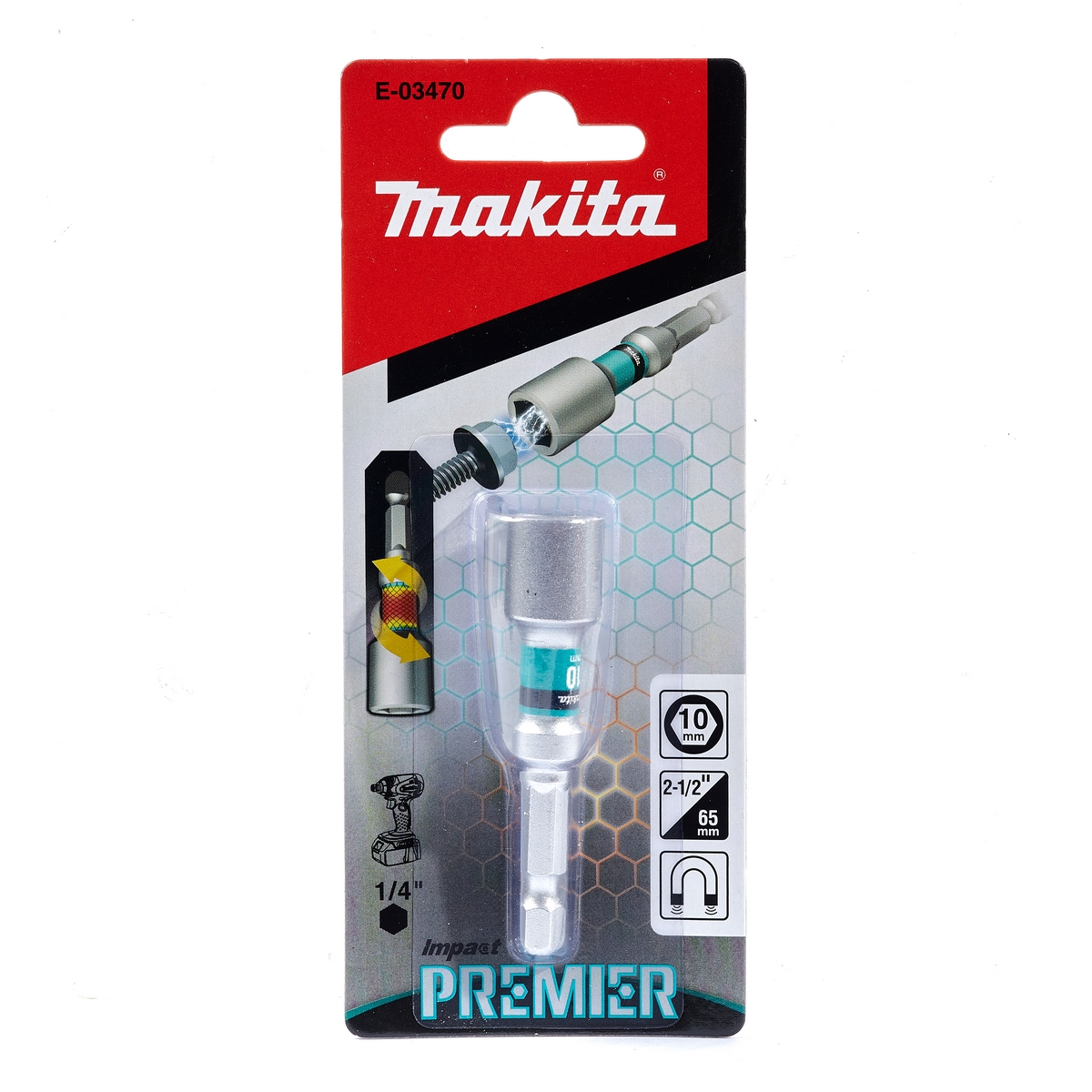 ดอกไขควงหัวลูกบล็อก 10X65MM PREMIER MAKITA รุ่น E-03470 ราคา ฿172.01