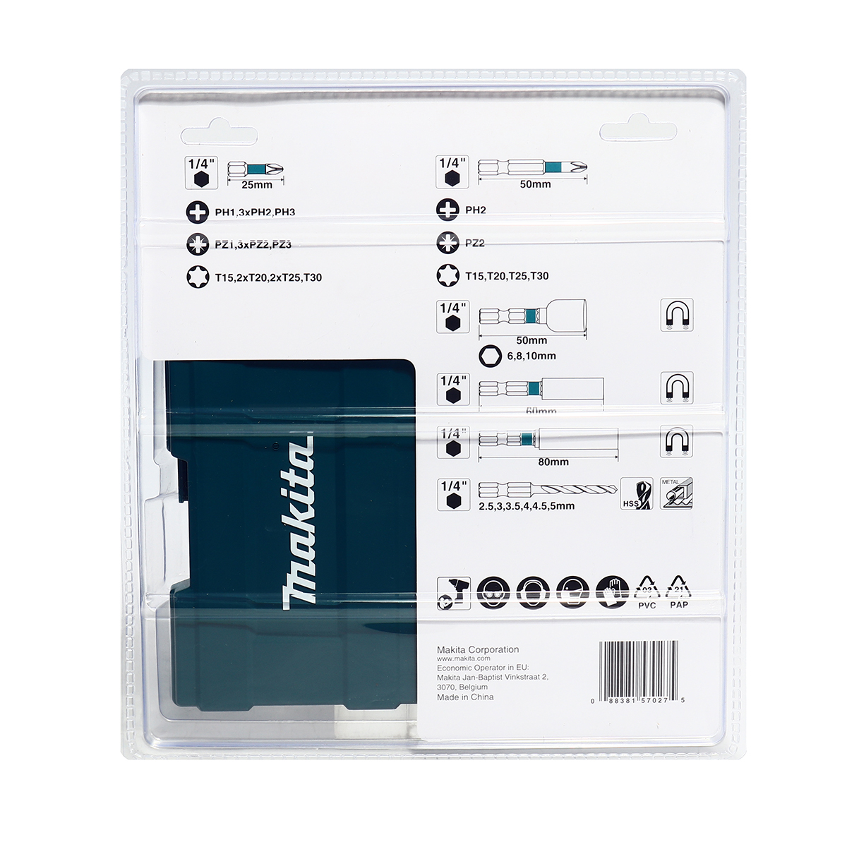 ชุดดอกไขควง 33 PCS + BOX (BLACK) E-06622 MAKITA รุ่น MPE-06622 รูปที่ 3