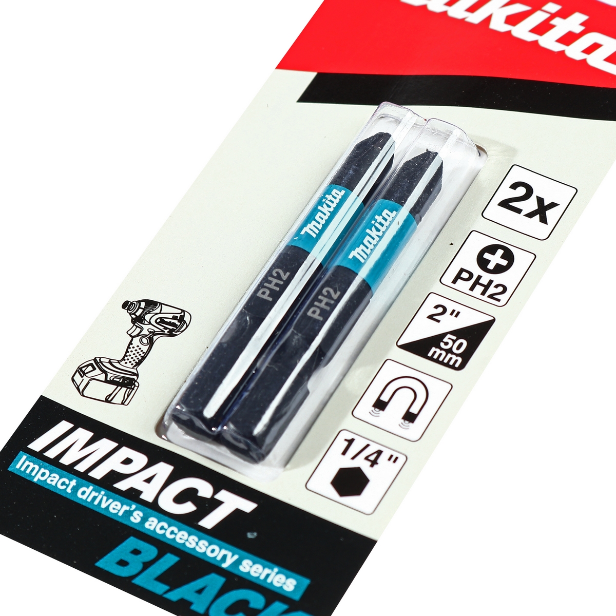 ดอกไขควง PH2X50 BLACK (2PCS/PAC) MAKITA รุ่น E-08763 รูปที่ 2