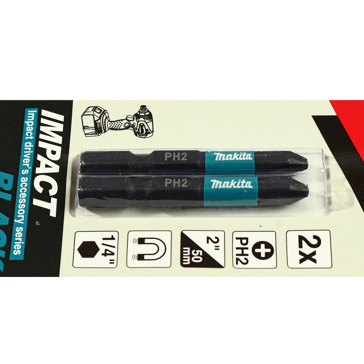 ดอกไขควง PH2X50 BLACK (2PCS/PAC) MAKITA รุ่น E-08763 รูปที่ 3