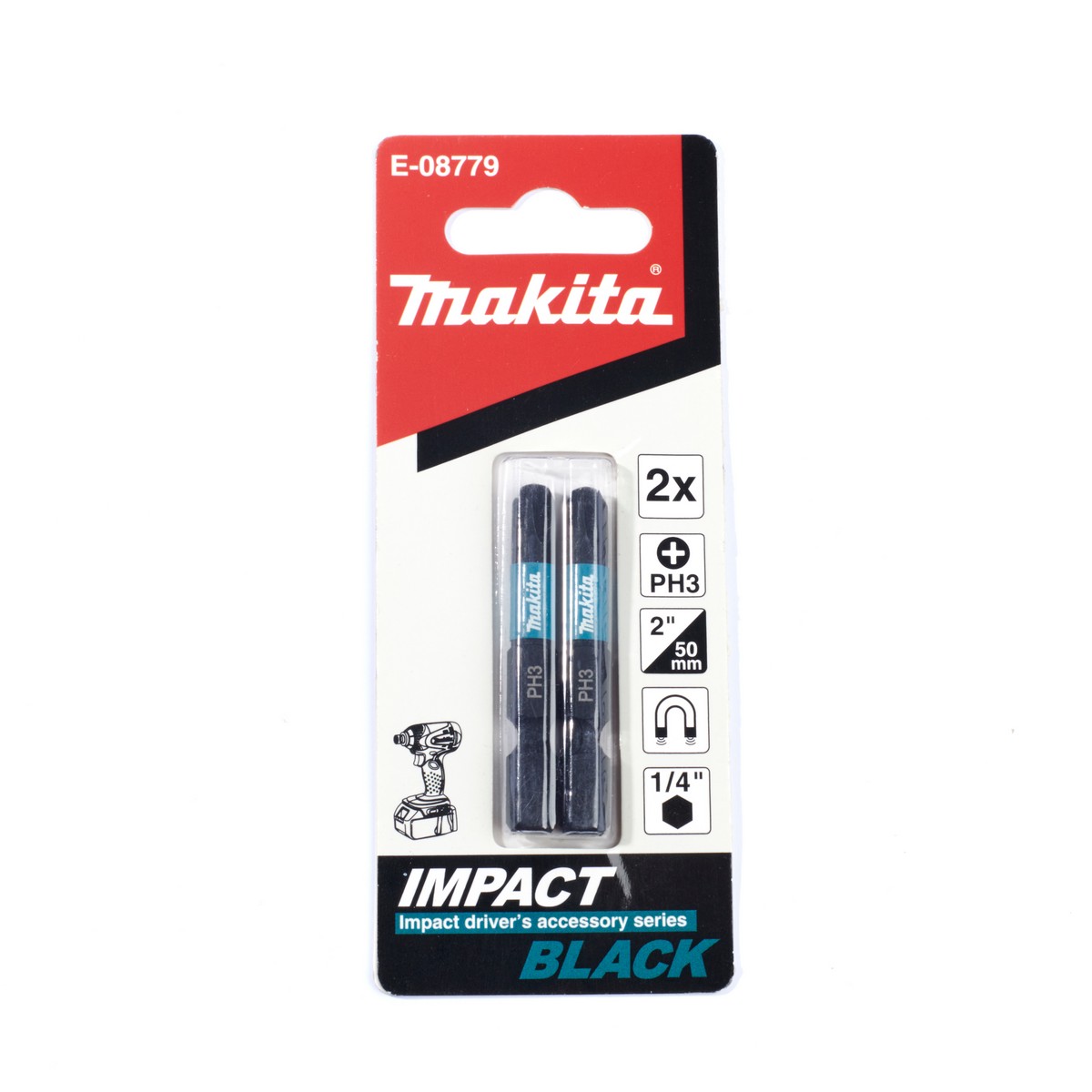 ดอกไขควง PH3X50 BLACK (2PCS/PAC) MAKITA รุ่น E-08779 ราคา ฿75.19