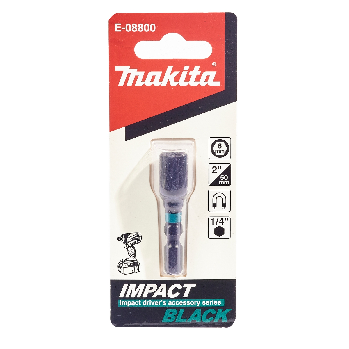 ดอกไขควงหัวลูกบล็อก 6X50MM BLACK MAKITA รุ่น E-08800 ราคา ฿61.8