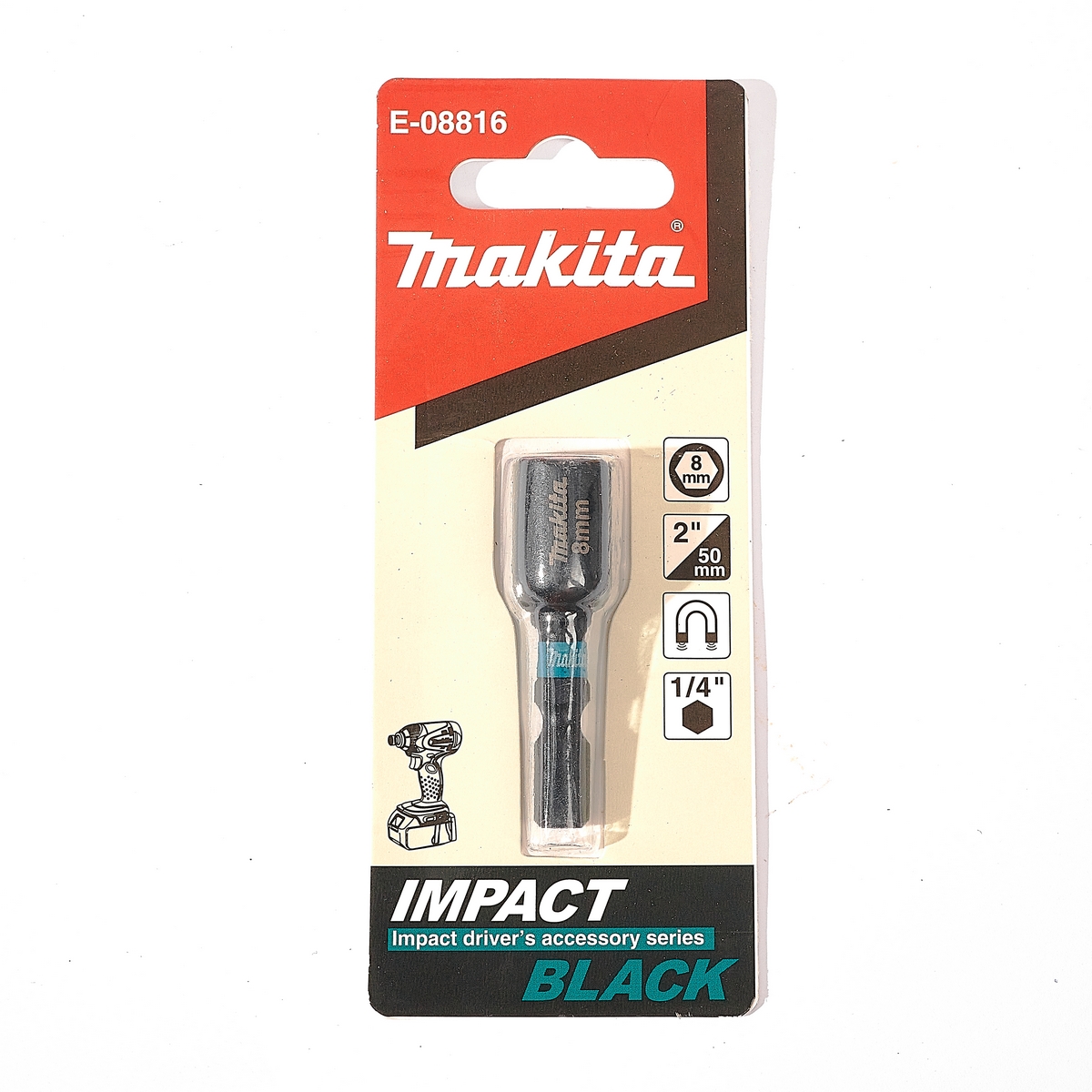 ดอกไขควงหัวลูกบล็อก 8X50MM BLACK E-08816 MAKITA รุ่น MPE-08816 ราคา ฿64.89