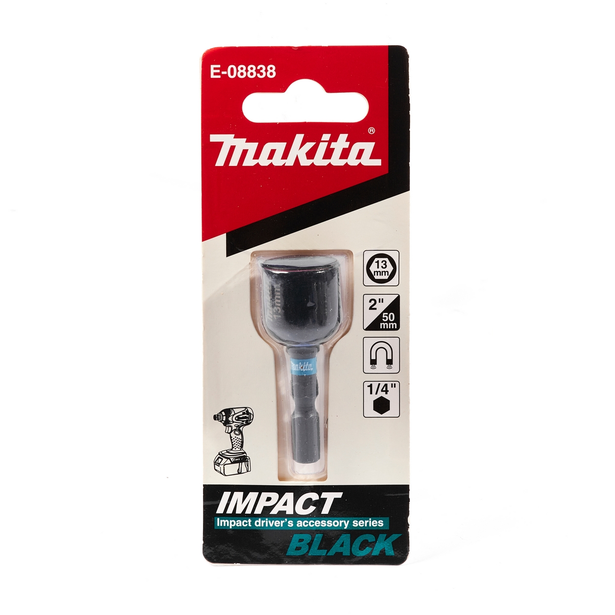 ดอกไขควงหัวลูกบล็อก 13X50MM BLAC MAKITA รุ่น E-08838 ราคา ฿71.07