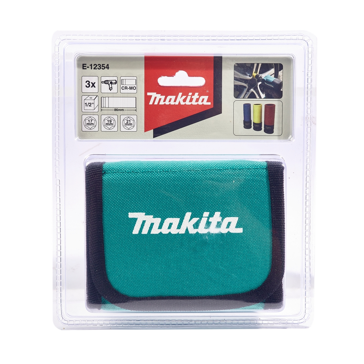 MAKITA Wheel Nut Socket Set 1/2" Drive (3 PCS/Set) price ฿990.86