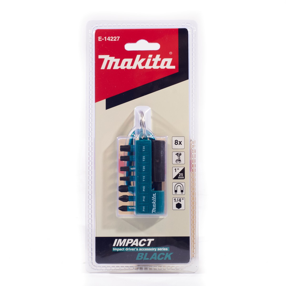 ชุดดอกไขควง คละ IMPACT BLACK(8 ชิ้น/แผง) MAKITA รุ่น E-14227 ราคา ฿217.33