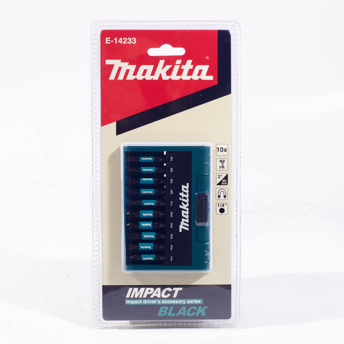 ชุดดอกไขควง คละ IMPACT BLACK(10 ชิ้น/แผง) MAKITA รุ่น E-14233 ราคา ฿356.38