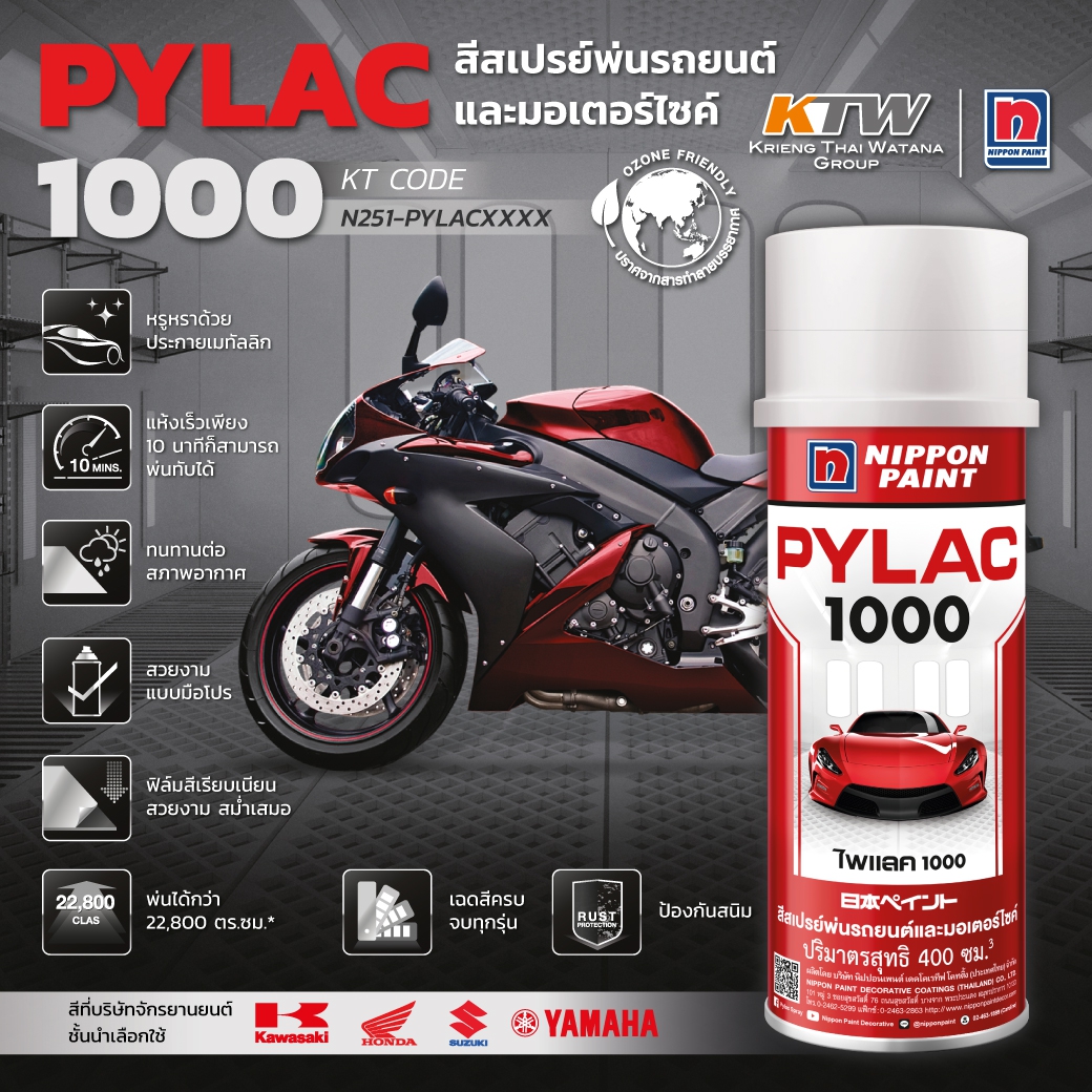 ไพแลค 1000 สีรองพื้นสีเทา 130 NIPPON PAINT ราคา ฿93.6