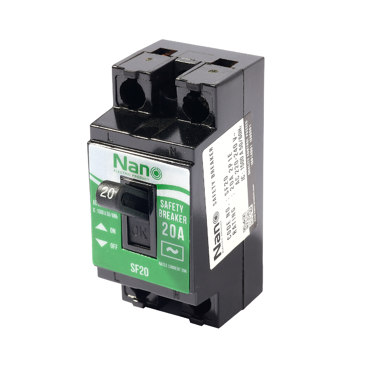 เซฟตี้เบรกเกอร์ 20A NANO รุ่น SF20 ราคา ฿48