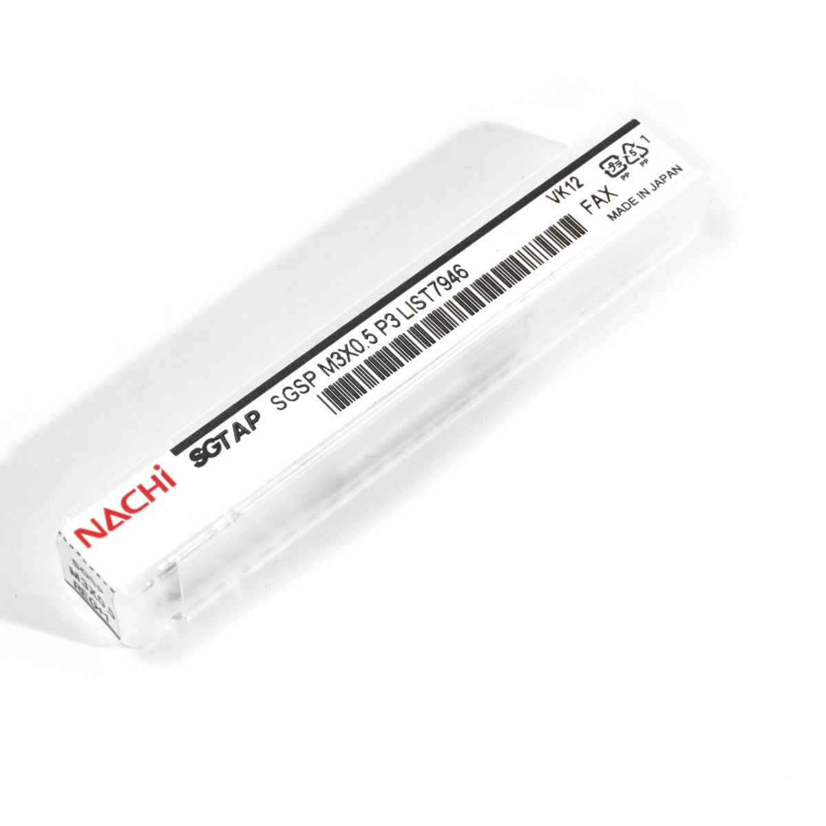 NACHI SG Spiral Flute Tap L7946_M3X0.5 R+1 Model NA7946_030X0050X01 photo 5