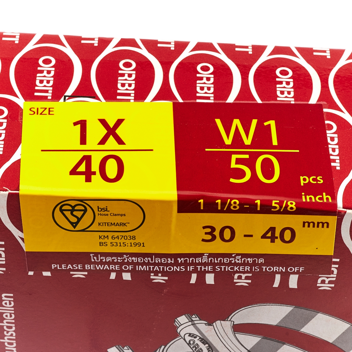 เข็มขัดเหล็กรัดท่อ ORBIT เบอร์ 1X ขนาด 30-40 มม. รูปที่ 5