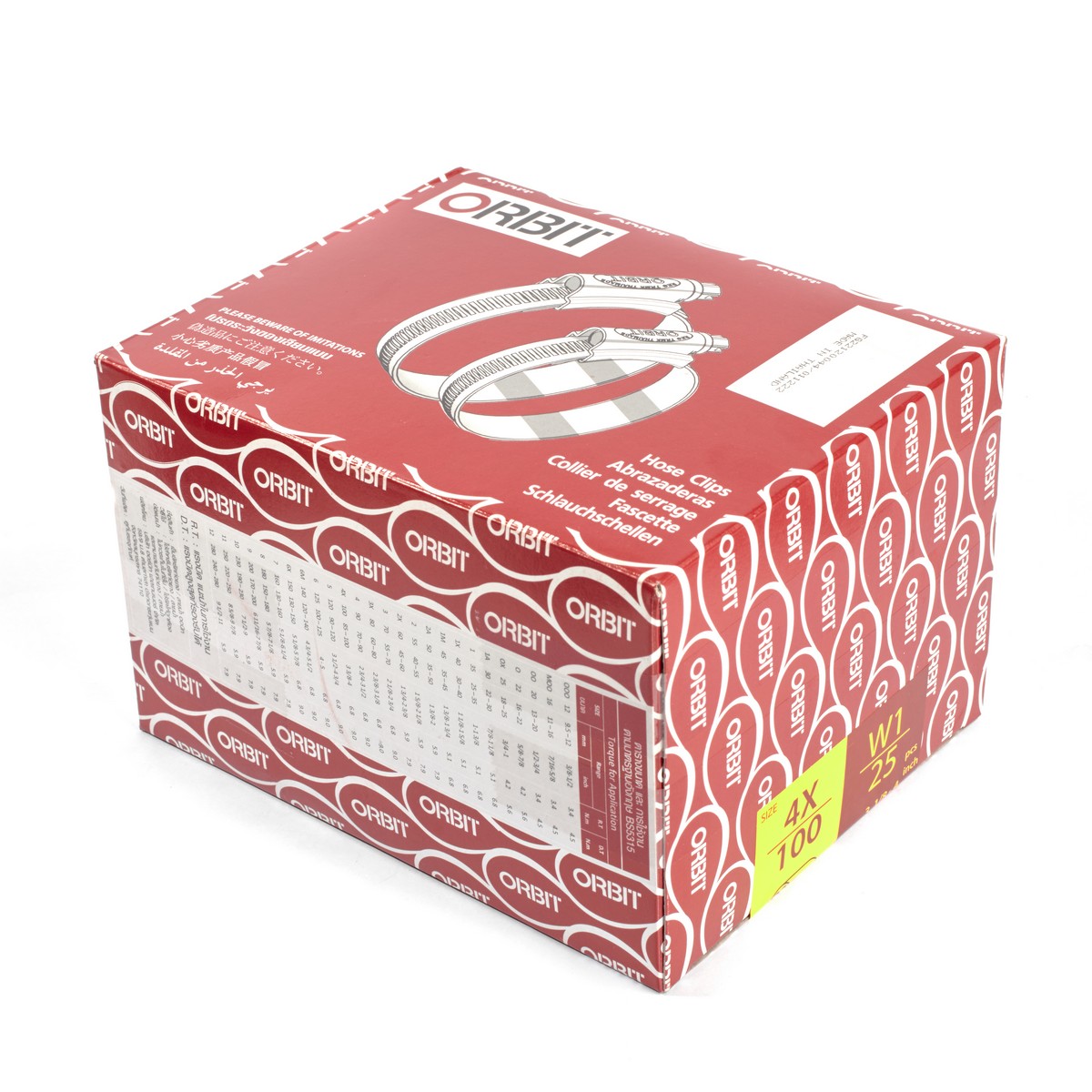 เข็มขัดเหล็กรัดท่อ ORBIT เบอร์ 4X ขนาด 85-100 มม. รูปที่ 5