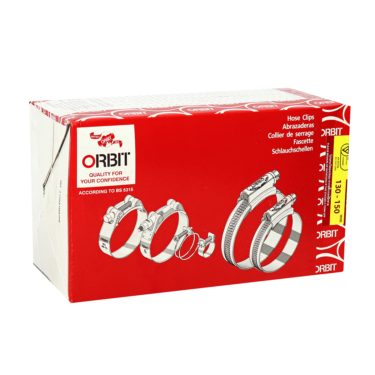 เข็มขัดเหล็กรัดท่อ ORBIT เบอร์ 6X ขนาด 130-150 มม. รูปที่ 4
