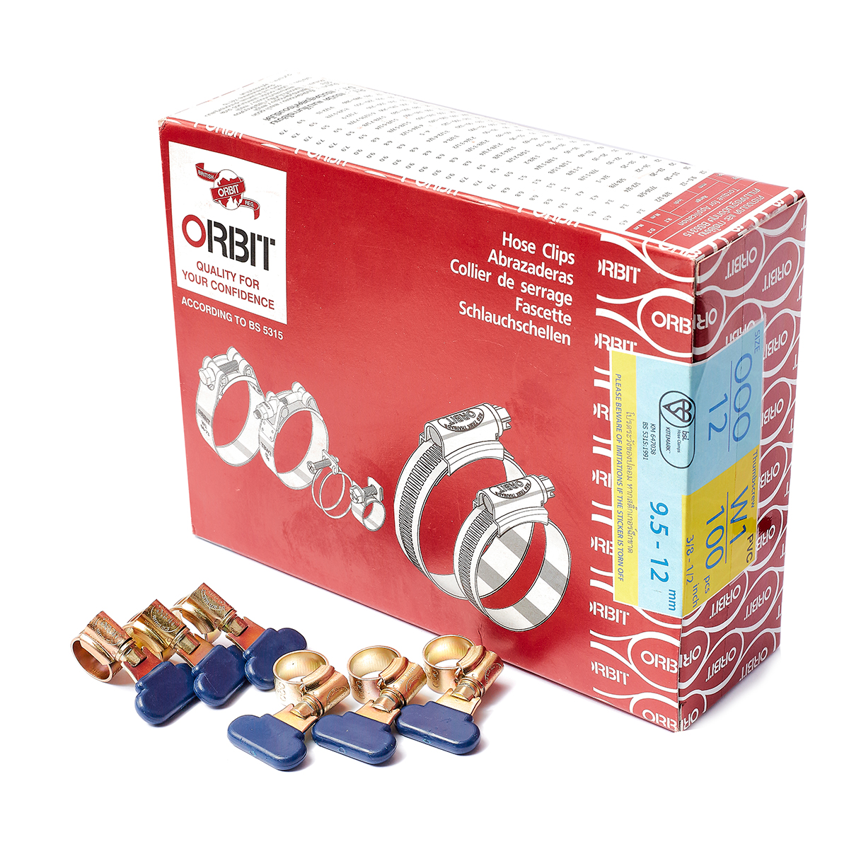 เข็มขัดรัดท่อหางปลา ORBIT รุ่น OBW1-OOO-TH ขนาด 9.5-12 มม. ราคา ฿9.9