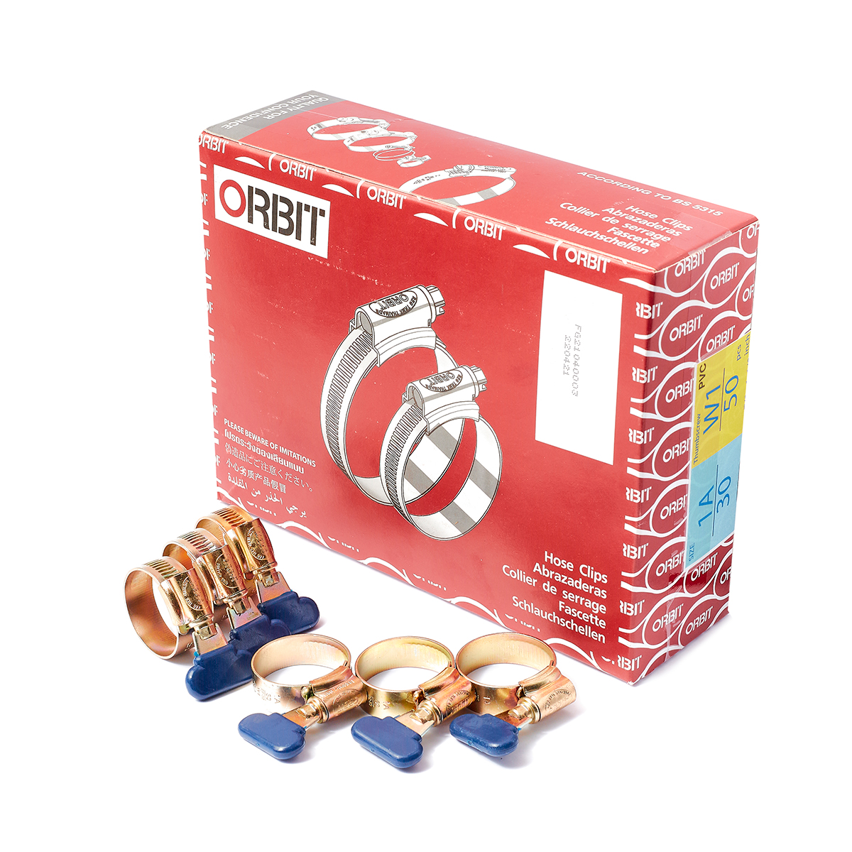 เข็มขัดรัดท่อหางปลา ORBIT รุ่น OBW1-1A-TH ขนาด 22-30 มม. ราคา ฿12.1