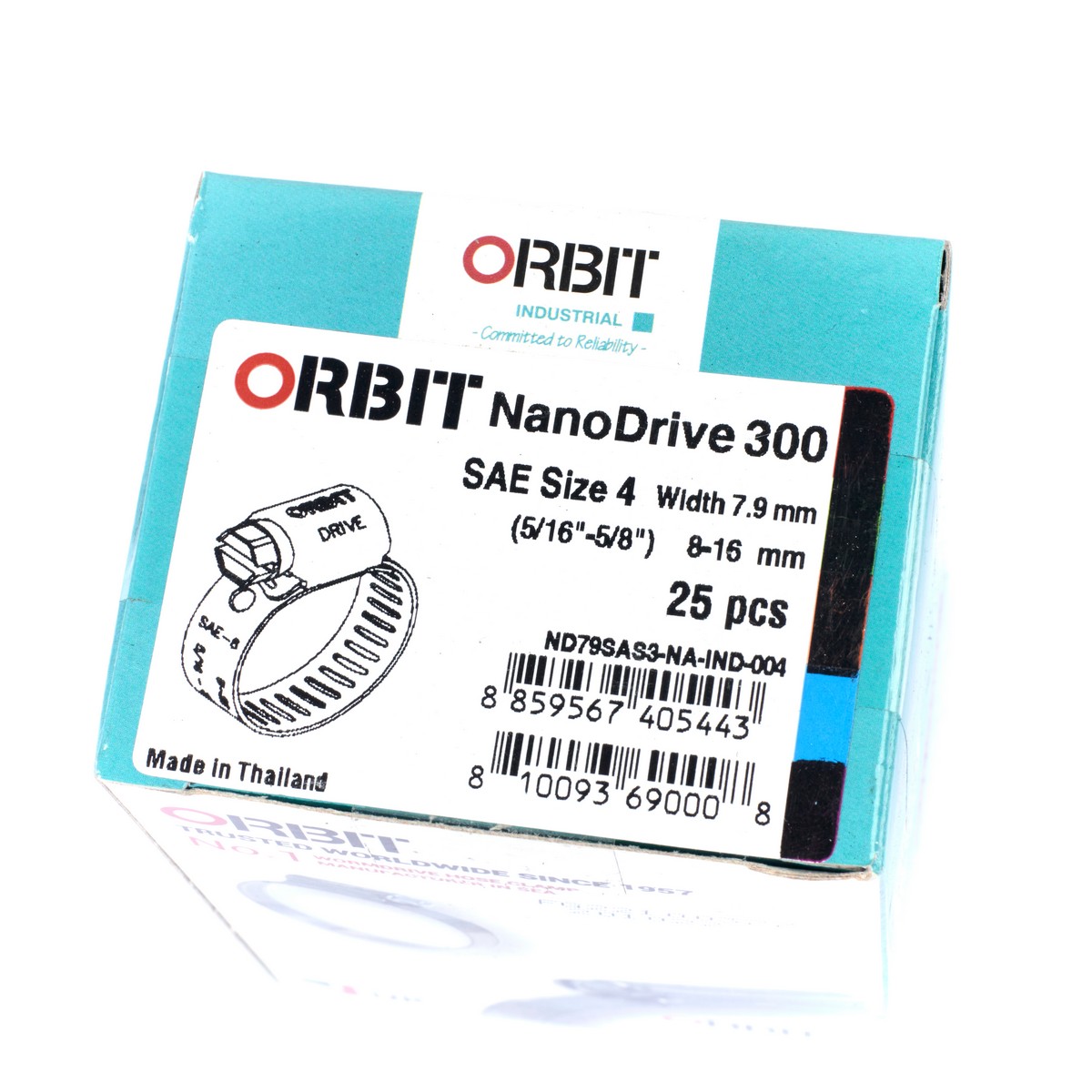 เข็มขัดรัดท่อเจาะทะลุ ORBIT รุ่น NANODRIVE-4 ขนาด 8-16 มม. รูปที่ 5