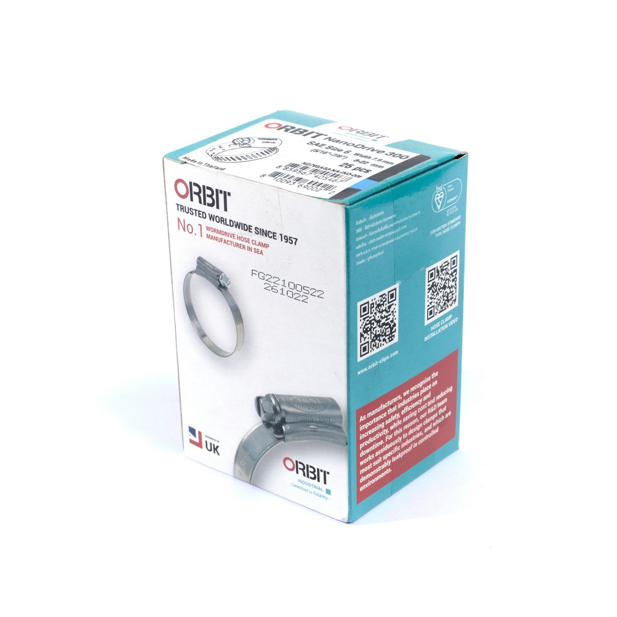 เข็มขัดรัดท่อเจาะทะลุ ORBIT รุ่น NANODRIVE-6 ขนาด 8-22 มม. รูปที่ 4