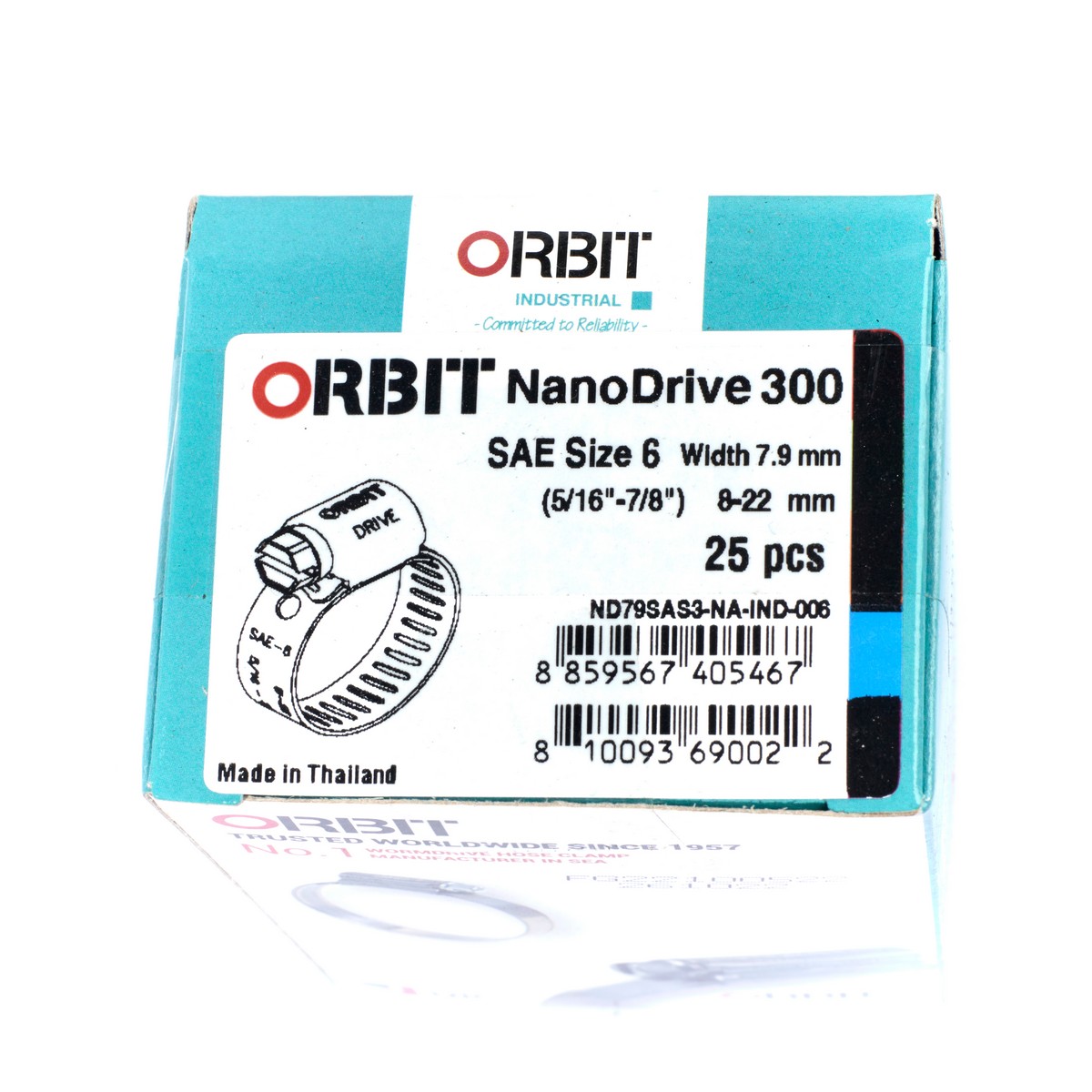 เข็มขัดรัดท่อเจาะทะลุ ORBIT รุ่น NANODRIVE-6 ขนาด 8-22 มม. รูปที่ 5