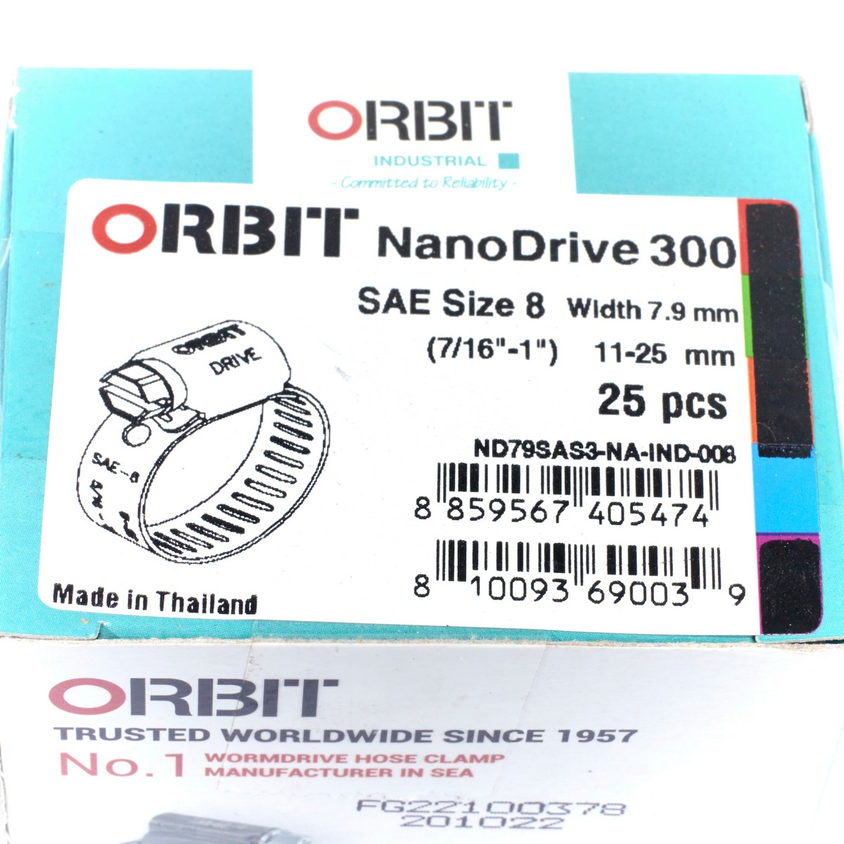 เข็มขัดรัดท่อเจาะทะลุ ORBIT รุ่น NANODRIVE-8 ขนาด 11-25 มม. รูปที่ 5
