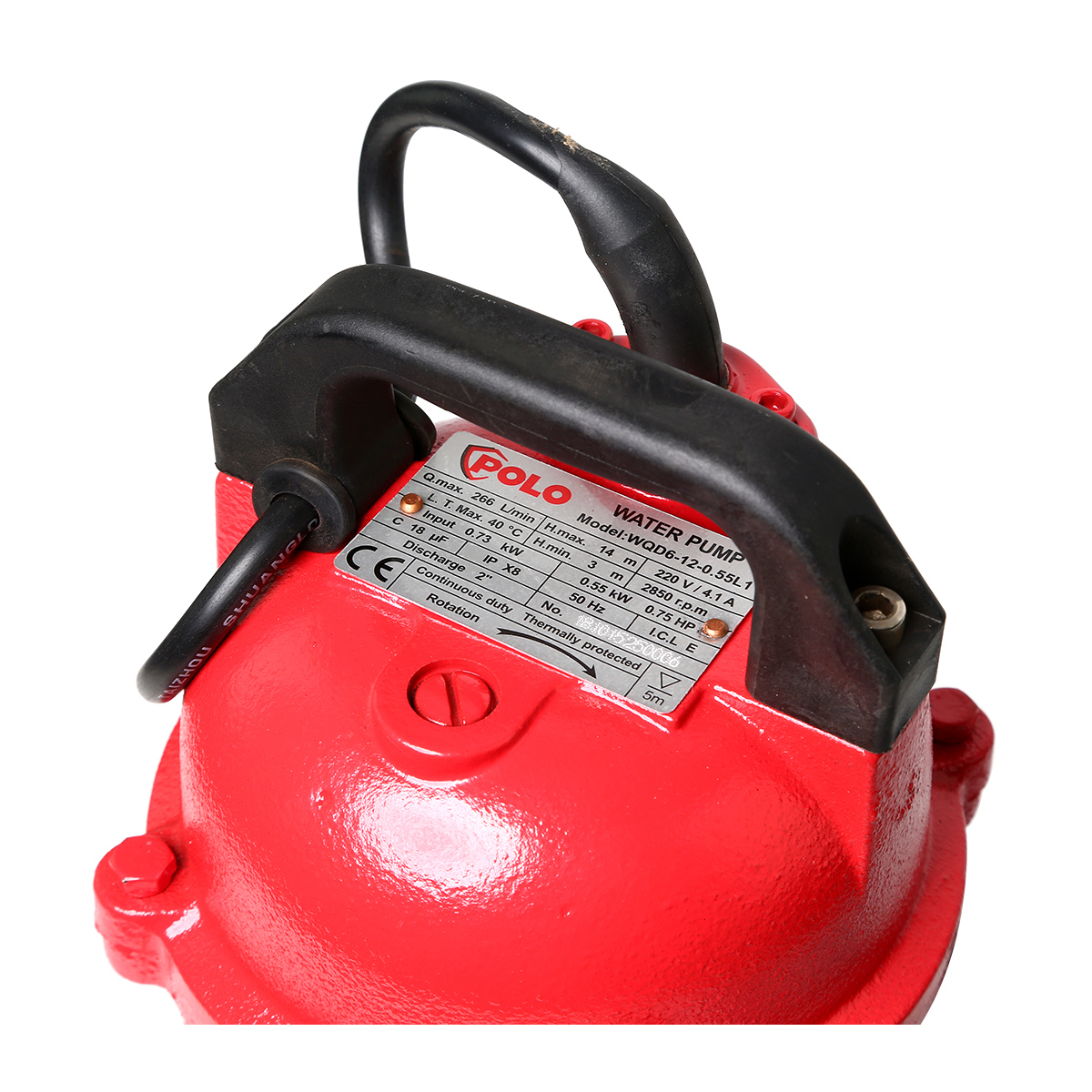 ปั๊มจุ่มน้ำเสีย 0.75HP/2" POLO รุ่น WQD6-12-0.55L1 รูปที่ 3