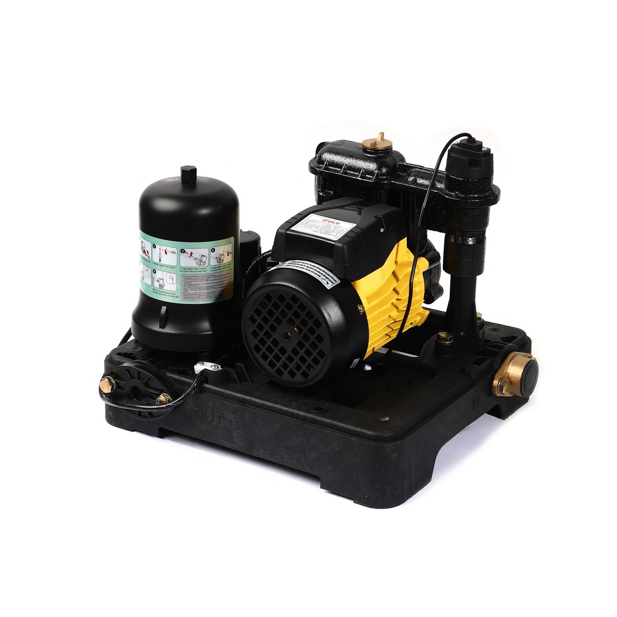 ปั๊มน้ำอัตโนมัติ 370W+ฝาครอบ POLO รุ่น MIT370A รูปที่ 4