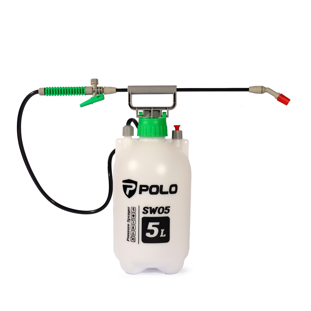 ถังพ่นยามือโยกสีขาว ขนาด 5L POLO รุ่น SW05 ราคา ฿216