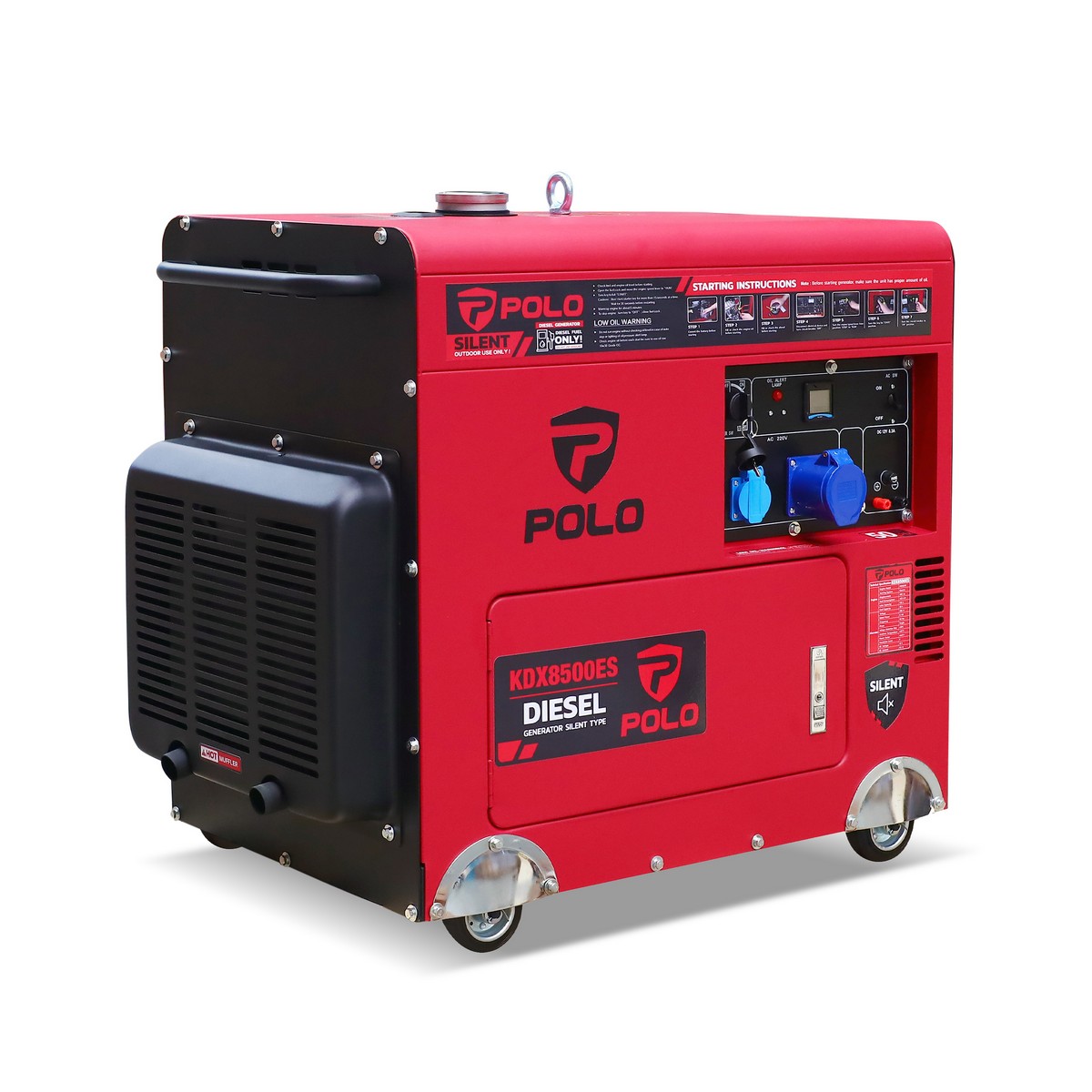 เครื่องปั่นไฟดีเซล 6.5 KW POLO รุ่น KDX8500ES ราคา ฿36,000