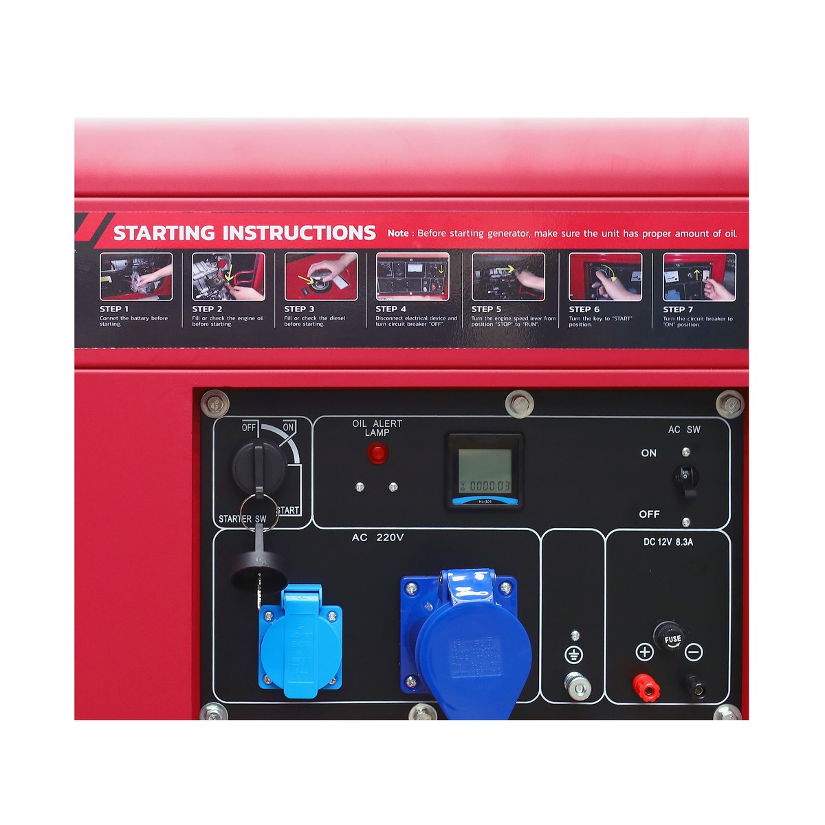 เครื่องปั่นไฟดีเซล 6.5 KW POLO รุ่น KDX8500ES รูปที่ 5