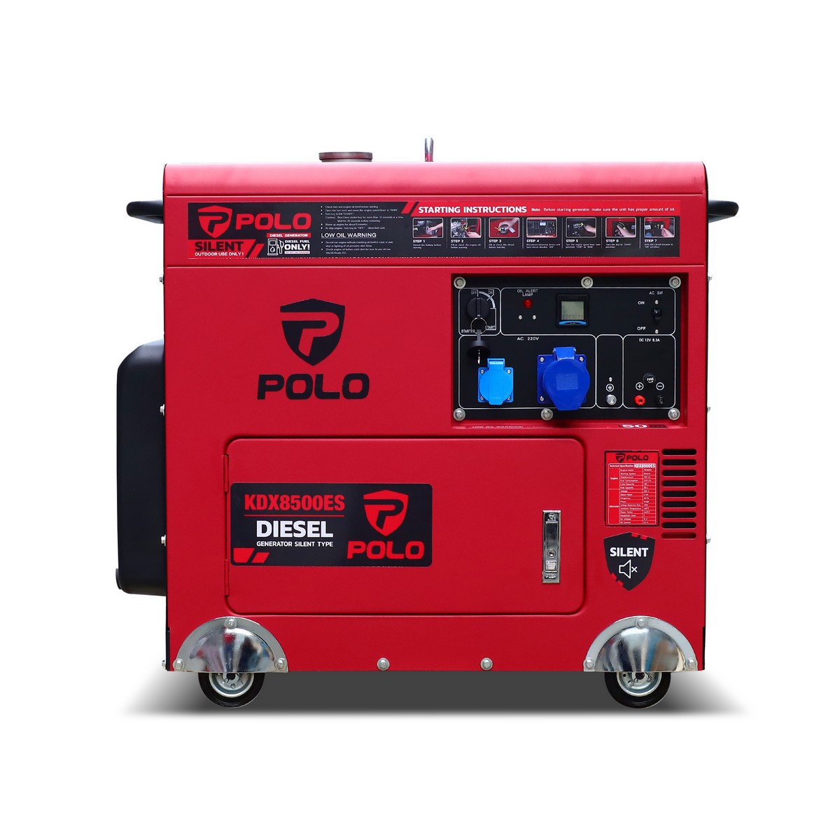 เครื่องปั่นไฟดีเซล 6.5 KW POLO รุ่น KDX8500ES รูปที่ 2