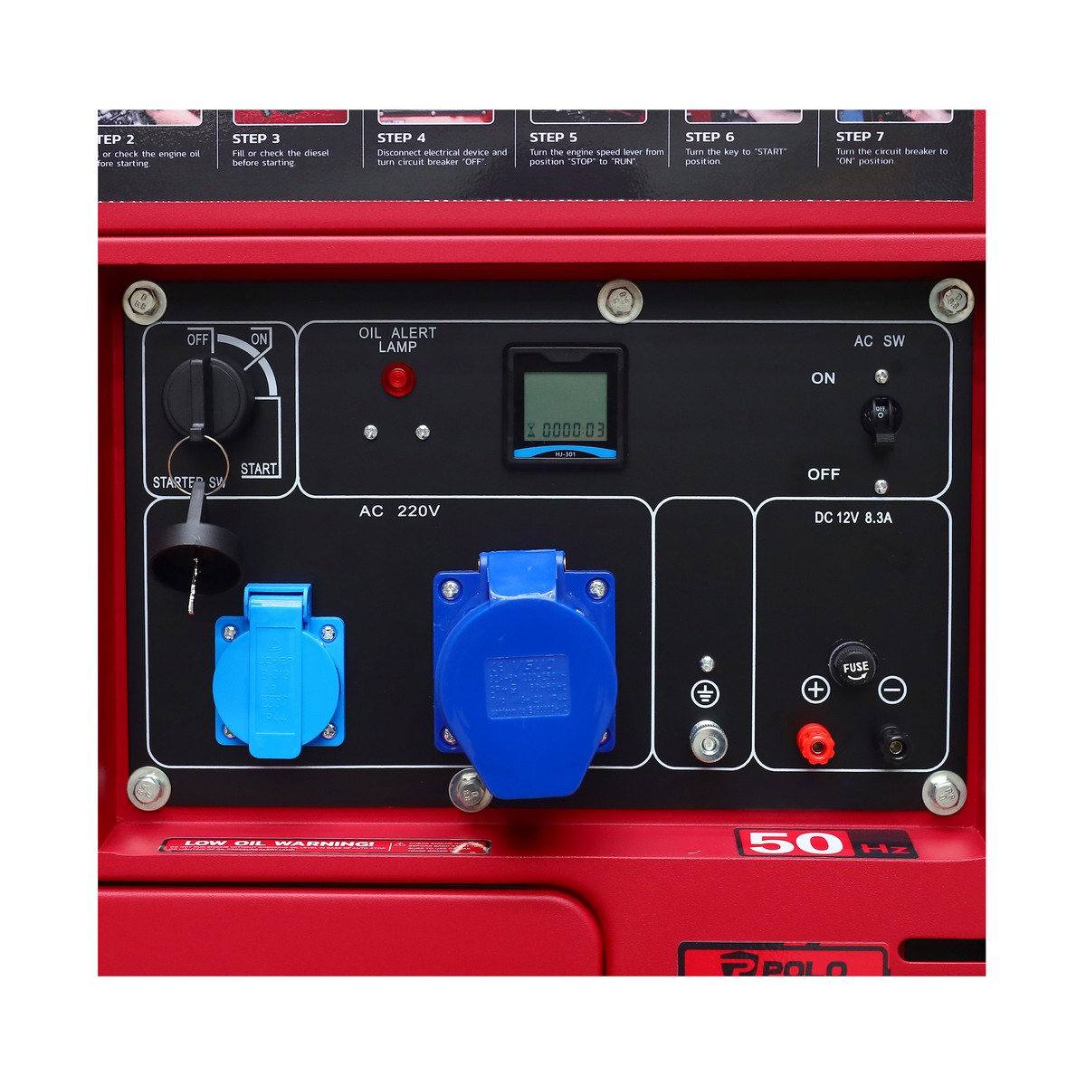 เครื่องปั่นไฟดีเซล 6.5 KW POLO รุ่น KDX8500ES รูปที่ 4