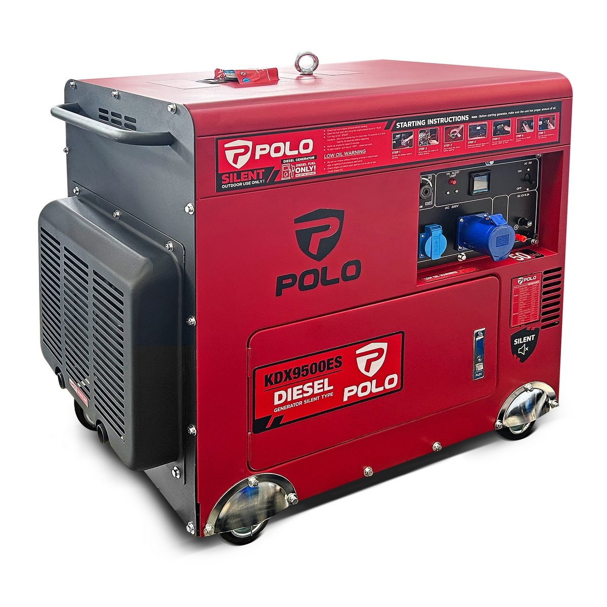 เครื่องปั่นไฟดีเซล 7.5 KW POLO รุ่น KDX9500ES ราคา ฿38,400